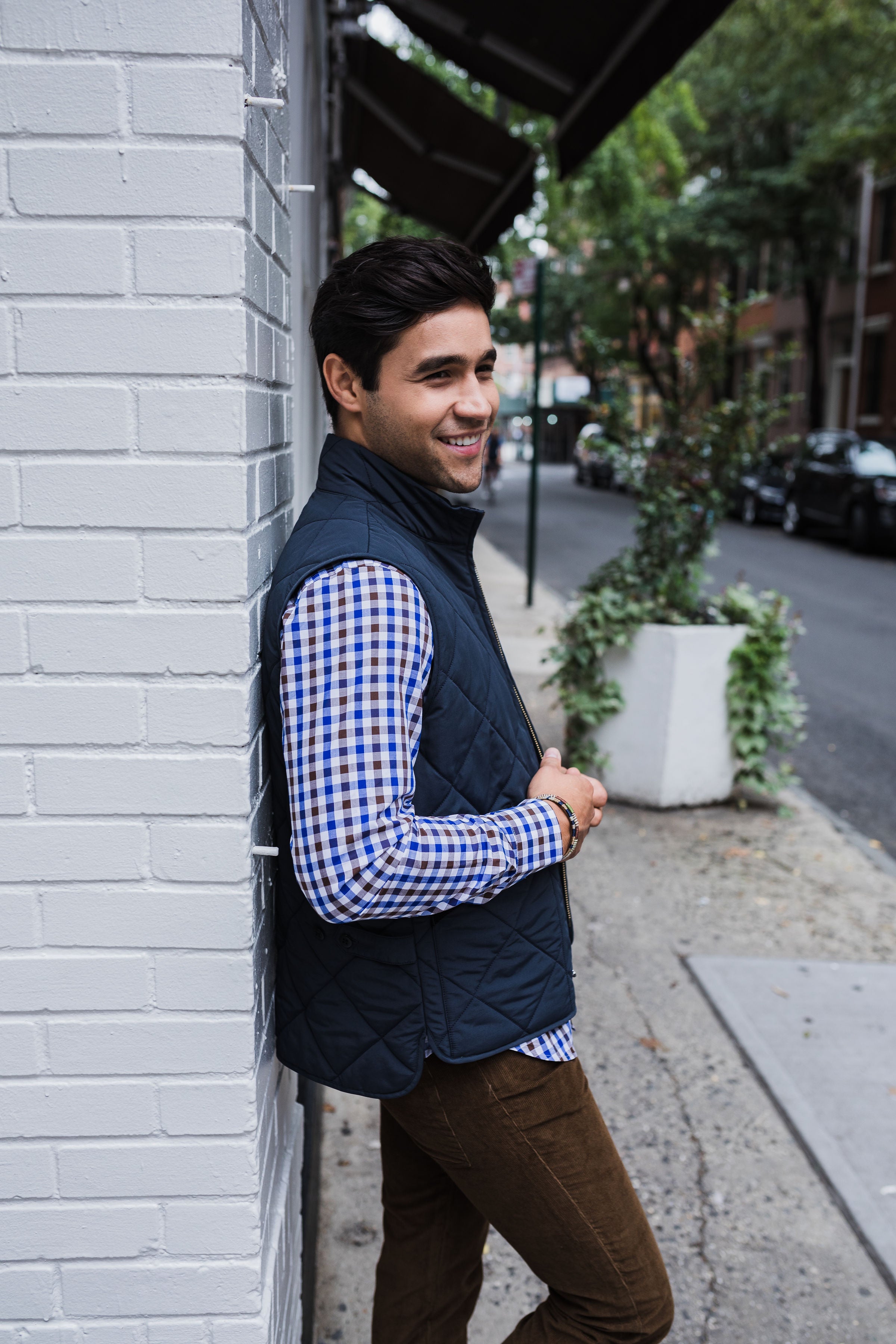 dress shirt and vest